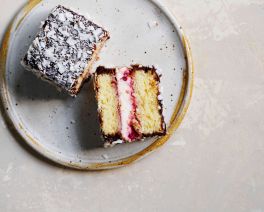 artisan lamington food on plate